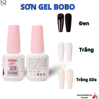 Sơn gel đen, trắng, trắng sữa, gạo Bobo chính hãng lên màu chuẩn 15ml - Sơn Bo Bo làm nail chất đặc - Nails Red