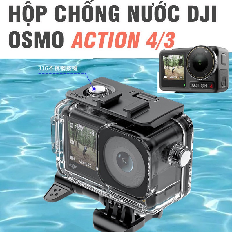 Case vỏ chống nước máy quay dji action 5pro action4 action3 - phụ kiện dji camera