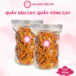 500 Quẩy Sâu Cay, Quẩy Vừng Cay, Snack Bimbim Thơm Ngon Giòn Tan