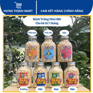 Bánh ăn dặm cho bé men trứng bi sữa rau củ/ trái cây IBO