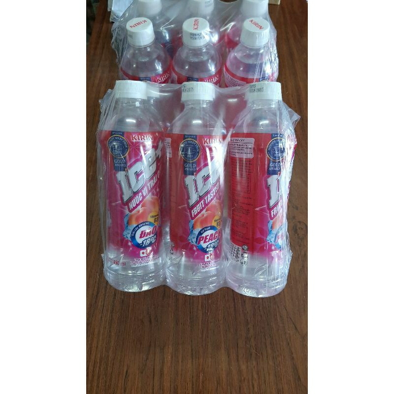 THÙNG 24 CHAI NƯỚC ĐÀO  ICE+ NƯỚC VỊ TRÁI CÂY/ THÙNG 24 CHAI × 490ML