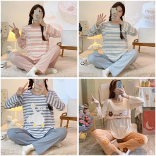 Bộ mặc bầu và sau sinh có nút mở áo cho con bú và nút điều chỉnh chun quần chất cotton mềm mát nhiều màu đủ size