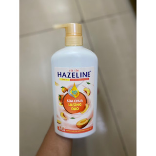 (TẶNG KÈM 10 gói SỮA TẮM) SỮA TẮM HAZELINE SỮA CHUA ĐÀO/ HOA LINH LAN CHAI 670g.