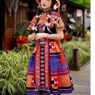 DTKT31 đầm dân tộc Mèo Mông mẫu mới cực xinh