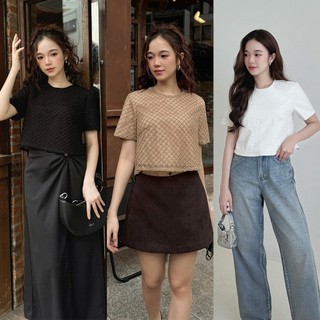 OLV - Áo kiểu suông croptop đi chơi Trilby Top 3 màu
