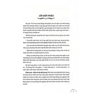 Sách -Trò chơi và hoạt động trải nghiệm chgo trẻ mầm non theo hường phát triển năng lực 3-36 tháng tuổi