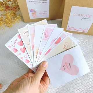Combo 5 tờ tem dán chúc mừng ngày phụ nữ 20/10, dùng để trang trí gói quà, dán lên hộp, túi giấy, ...7x10 cm, có nhiều m