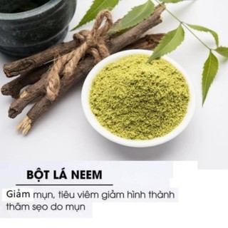 Bột lá neem nguyên chất - Dùng đắp mặt nạ ngăn ngừa mụn dưỡng da trắng hồng
