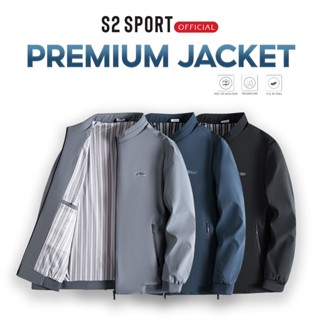 Áo khoác gió nam S2 SPORT áo jacket 2 lớp giữ nhiệt cao cấp trượt nước cản gió, ngăn tia UV - AG.01