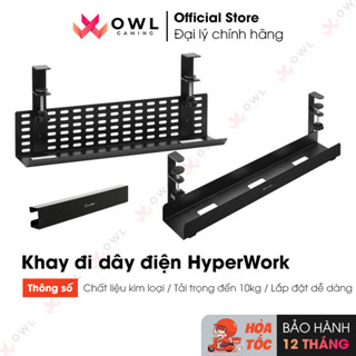 Khay đi dây kẹp bàn HyperWork CM01 / CM02 / CM03 (Hàng chính hãng) - Đi dây điện gọn gàng
