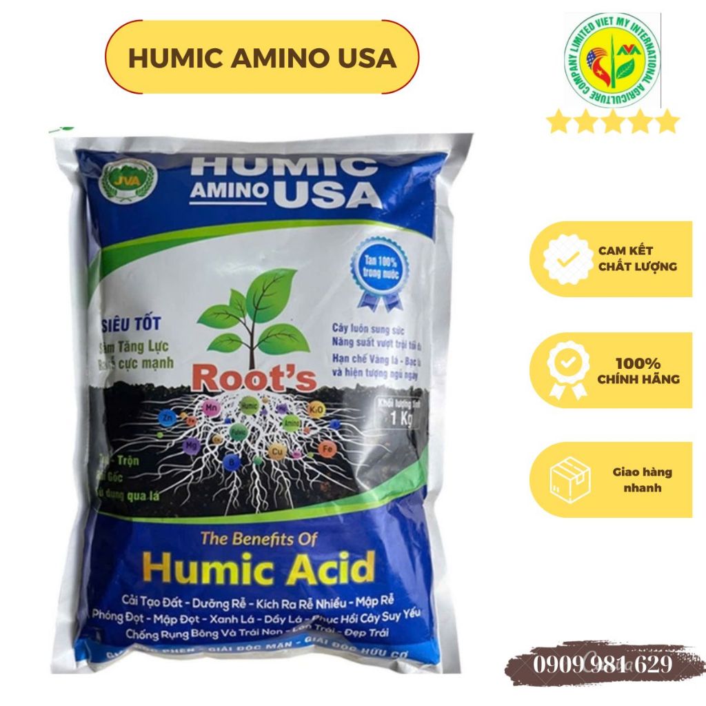 Phân bón humic amino usa gói 1kg PHÂN BÓN SINH HỌC
