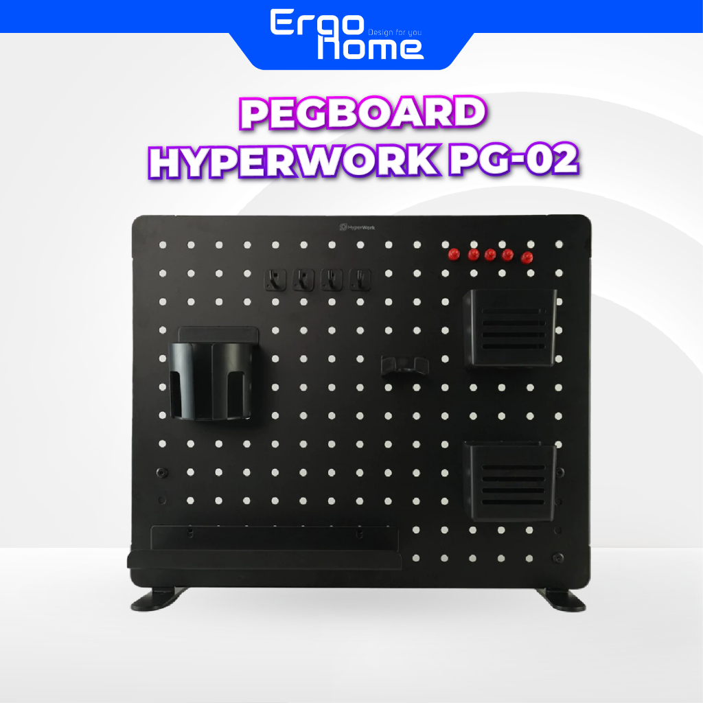 Kệ giá treo tường trang trí Pegboard HyperWork PG-02 để đứng hoặc kẹp bàn, để đồ decor bàn học, bàn 