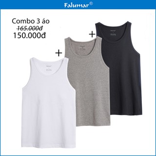 Áo Ba Lỗ/Sát Nách Nam Cotton 100% Dày Dặn Thoáng Khí, Áo Tanktop Tập GYM Màu Trắng, Đen, Xanh