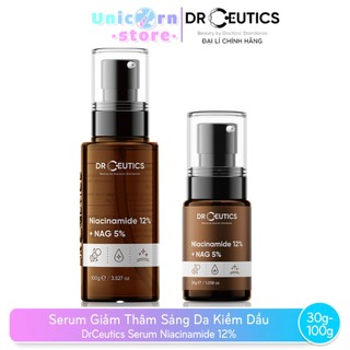 Tinh Chất Giảm Thâm Sáng Da Kiềm Dầu DrCeutics Serum Niacinamide 12% + NAG 5% 30ml