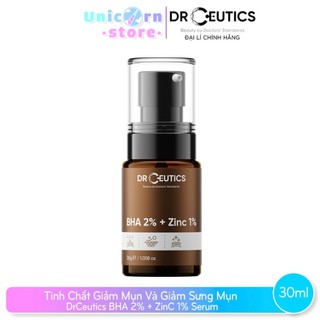 Tinh Chất Giảm Mụn Và Giảm Sưng Mụn DrCeutics BHA 2% + ZinC 1% Serum 30ml