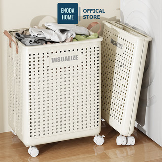  Giỏ Đựng Quần Áo Bẩn ENODA HOME Giỏ Nhựa Gấp Gọn Đựng Quần Áo Gia Đình Có Bánh Xe Q046 