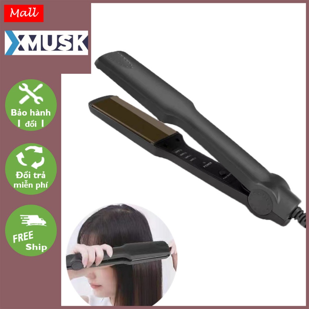 Máy Ép Tóc Xmusk 4 Mức Nhiệt Phiên Bản Nâng Cấp, Máy Là Tóc Duỗi Tóc Size To