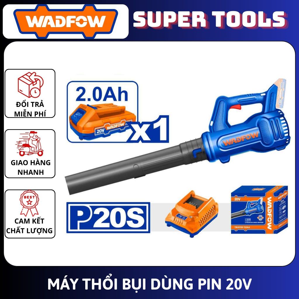 Máy thổi bụi dùng pin 20V WADFOW WBLP520 - Thiết kế nhỏ gọn, hiệu suất cao