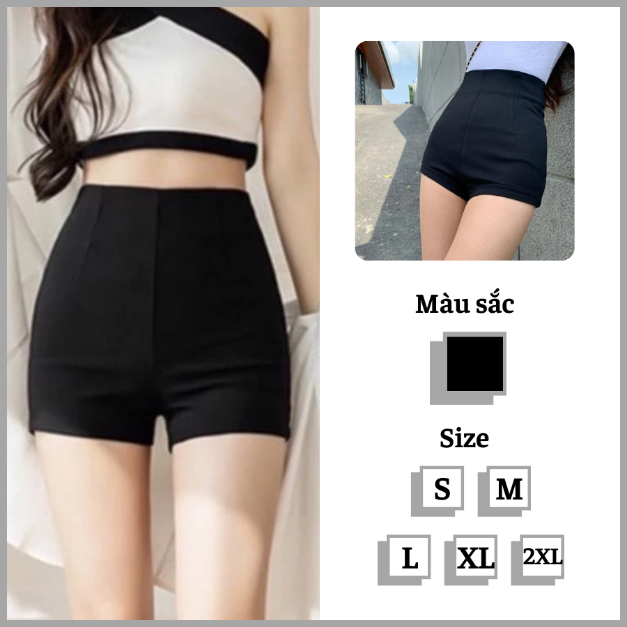 Quần Short Nữ Quần Đùi Hách Chân Dài Ôm Gọn Tôn Dáng V3 Chất Umi Co Giãn Hàn Quốc Khóa Sau | BigBuy360 - bigbuy360.vn