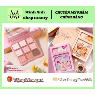   ODBO  Bảng Phấn Mắt 9 Ô Odbo Kitten Day & Puppy Day + Tặng Kèm Kẹp Tóc Sweet Munch 9g 