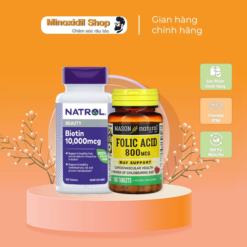 Biotin & Folic Mọc Râu Tóc