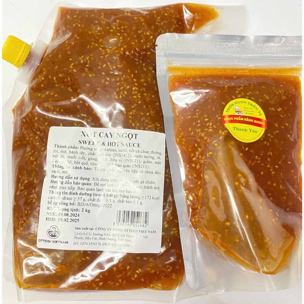 1kg Sốt Hot & Sweet ( Sốt HS) Ottogi_ Sốt Phủ Gà Rán Siêu Ngon