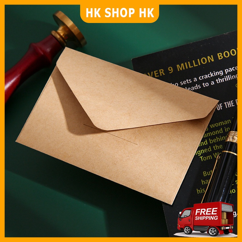 [Combo 10-20-50 chiếc] Bao thư kraft, phong bì vintage đựng thư cảm ơn, danh thiếp tặng sinh nhật...