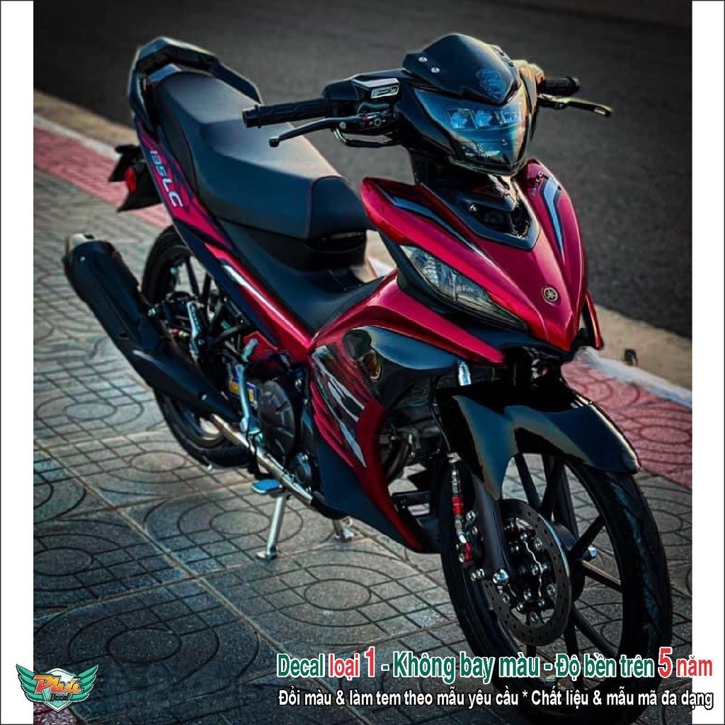 Tem rời Exciter 135 Lc đỏ đen lửa 2021 (L)