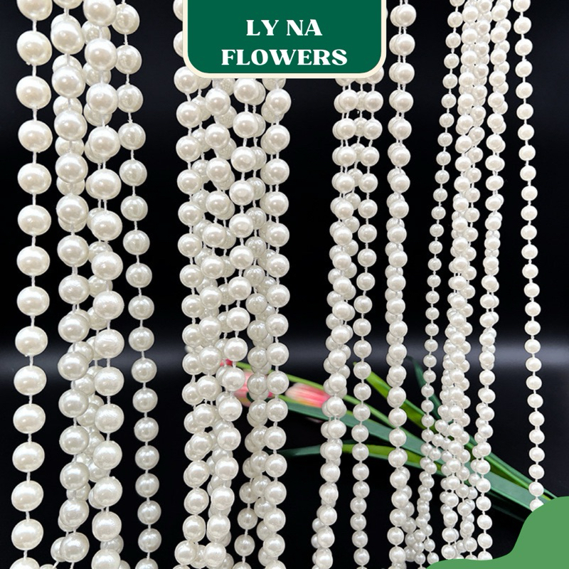 500gr Hạt Cườm Xỏ Dây, Hạt Bẹt, Hạt Nhựa 8mm Dùng Làm Nơ Trang Trí, Làm Đồ Handmade