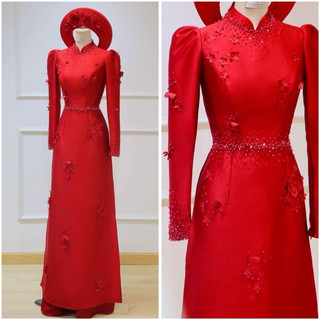 Trang phục cưới TRIPBLE T DRESS đinh hoa nổi siêu xinh - size S/M/L