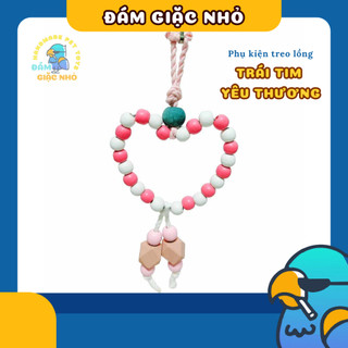   DGN032  Phụ kiện treo lồng trang trí xinh xắn Trái Tim Yêu Thương cho vẹt hamster sóc và các thú cưng nhỏ khác 