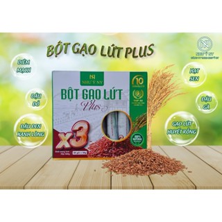 Bột gạo lứt Như Ý X3 Plus hộp 20 gói x 28g tác dụng hỗ trợ kiểm soát cân nặng, giảm mỡ dùng thay cho bữa ăn