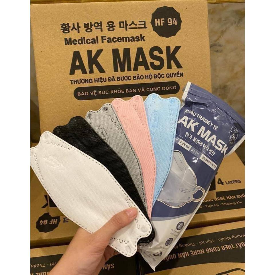[SET 10 CÁI] Khẩu Trang Y Tế KF94 Kiểu Hàn Quốc Màu Trắng, Đen, Xanh, Hồng, Vàng, Họa Tiết LV