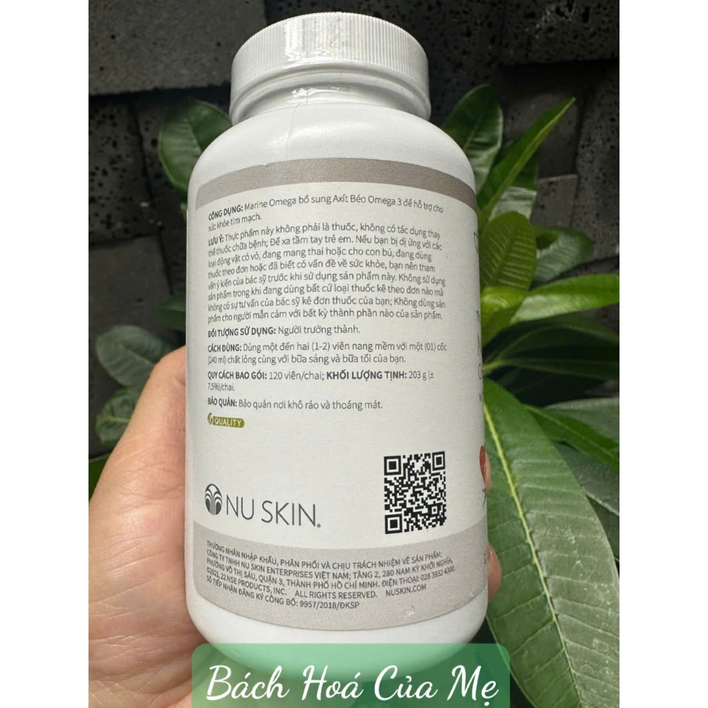 Dầu Cá NUSKIN Marine Omega 3 -Hàng Nhập khẩu Công Ty (120 viên, date mới nhất)