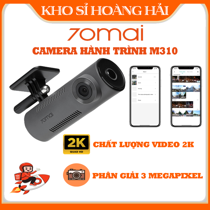 Camera hành trình 70mai M310 quốc tế, chất lượng video 2K, phân giải 3mpx, bảo hành 1 năm