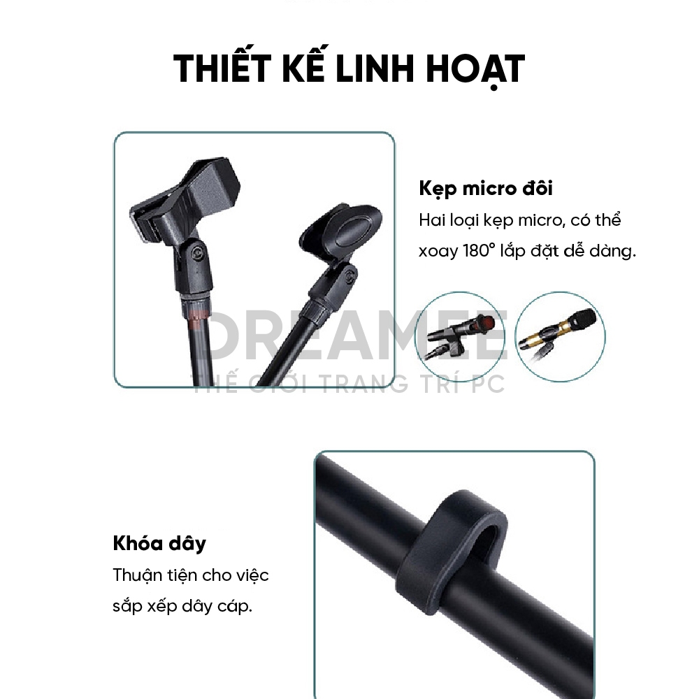 Chân Micro Đế Đứng Kẹp Micro Bom Mic Stand - Chân Đế Micro Sân Khấu Phòng Thu Chuyên Nghiệp | BigBuy360 - bigbuy360.vn