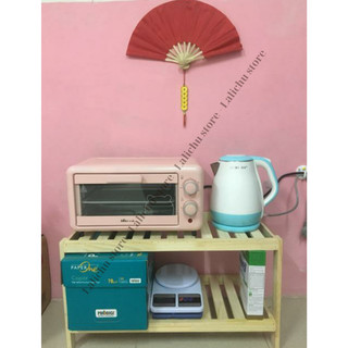 Combo 3 kệ gỗ để đồ gỗ tự nhiên decor