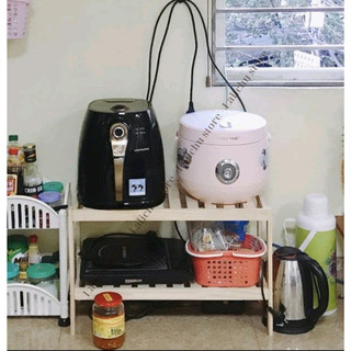 Combo 3 kệ gỗ để đồ gỗ tự nhiên decor