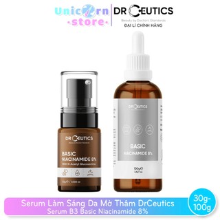 Tinh Chất Giảm Nhờn và Tăng Cường Làm Sáng Da Cho Da Dầu Mụn DrCeutics Niacinamide Basic 8% 30ml