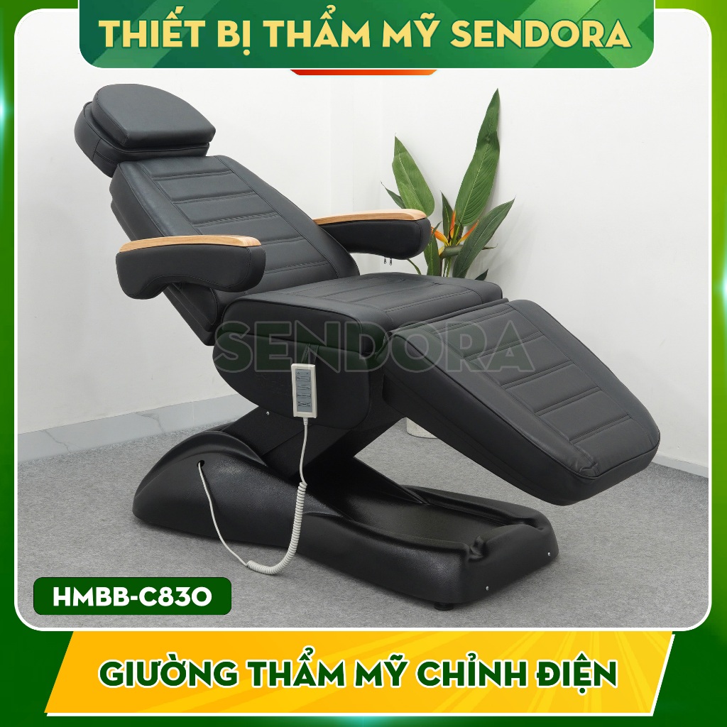 Giường phun xăm thẩm mỹ chỉnh điện 4 động cơ chuyên dùng cho tiêm filler, tiểu phẫu C830