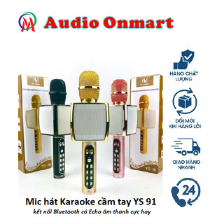 Mic karaoke bluetooth cầm tay YS 91 có Echo âm thanh cực hay chuyên nghiệp
