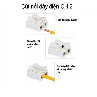 100 CHIẾC CÚT NỐI DÂY ĐIỆN CH-2 nối nhanh dây điện