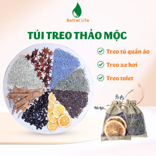 Túi thơm thảo mộc treo tủ quần áo, xe ô tô, tủ giày, nhà vệ sinh giúp khử mùi, xua đuổi côn trùng, an toàn cho sức khỏe