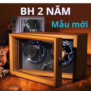 (New 2025) Hộp đựng đồng hồ cơ 2 xoay tủ đứng bằng gỗ cao cấp cập nhập mẫu mới nhất