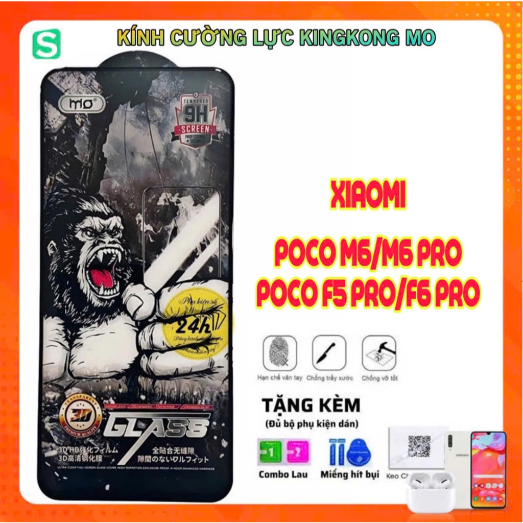 Kính Cường Lực Kingkong MO Cho Poco M6 M6 Pro F5 Pro F6 Pro