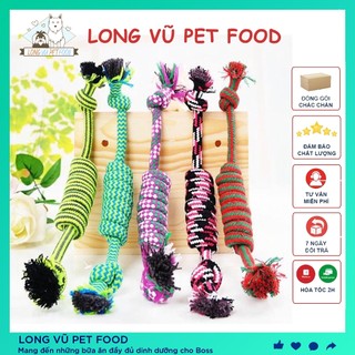Đồ chơi cho chó gặm Dây thừng bện cho cún tập nhai - Long Vũ Pet Food