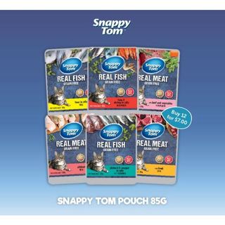 Pate Snappy Tom Real Fish Cho Mèo 85g