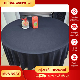 Khăn trải bàn tiệc , hội nghị , khách sạn ... Vải trơn chống nhăn nhàu màu đen và tím than