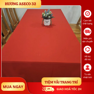 Khăn trải bàn tiệc ,khai chương , hội nghị , họp ,....màu đỏ tươi . Chất dày dặn chống nhăn , độ rủ cao