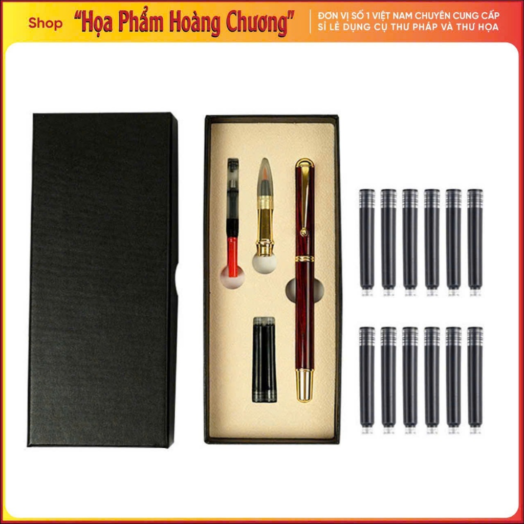 Bộ bút lông bơm mực cao cấp luyện viết thư pháp giá rẻ